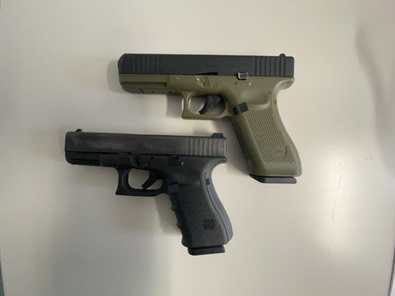 Vergleichsbild2 Glock19Gen4 scharf und Glock17 Gen5 Airsoft